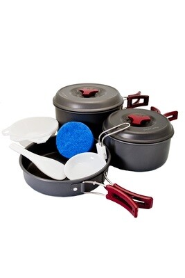 Acecamp 1658 Hard-Anodized Camp cooking Kit Hard anodized stainless steel