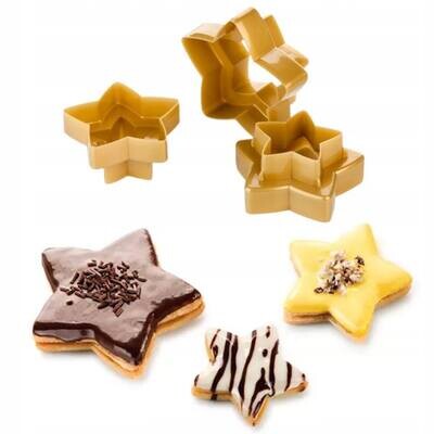 Nested round 3pc 5cm-10cm double sided cookie cutter 3.5cm to 8.8cm plastic pastries cutter #0725