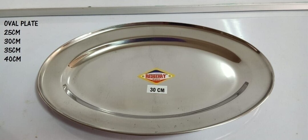 Redberry stainless steel oval tray 50cm