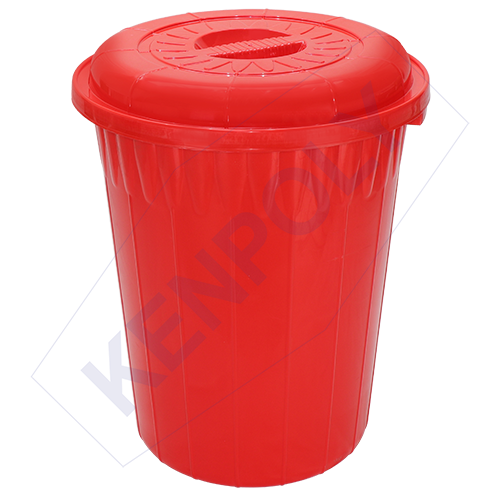 Kenpoly drum 120 H785 x Dia570 mm Capacity 120 Ltrs Can be used as dust bin. red