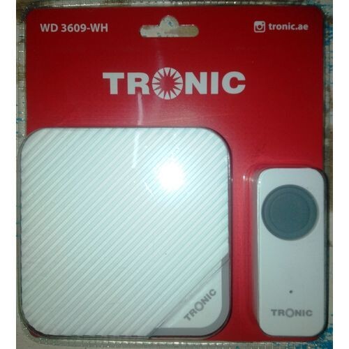 Tronic High Quality Wireless Push Button Doorbell (WD 3609-WH)