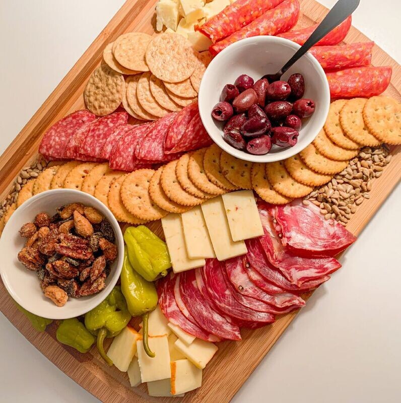 Bamboo charcuterie board food tray Rectangular LARGE  breakfast board 30X40cm