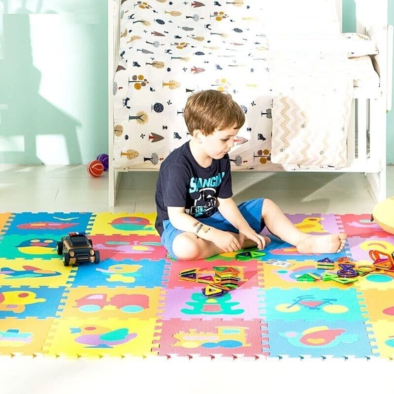 Kids Foam Play Mat Puzzle Fruit Interlocking EVA Tiles 30x30CM (10