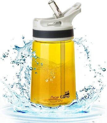 AceCamp Tritan Water Bottle 550 ml, Clip Handle, Yellow 1552