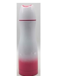 Angle Line Vacuum Stainless Steel Bottle, Pink/White, Monti BL-1009B