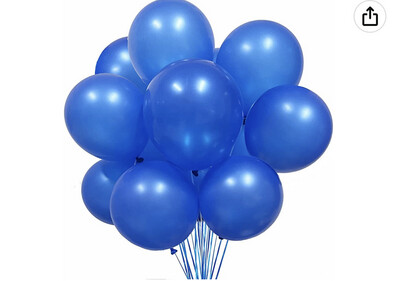Balloons 50pcs pack blue Latex Balloons for Valentine ,Wedding Graduation Baby Shower Birthday Party Decorations