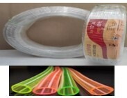 PVC Water Hose, Clear &amp; Fluorescent Colors Size: 3/4&quot; X 60 FT