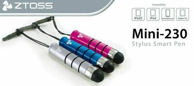 CLiPtec® Ztoss Aluminium Pro Mini-230 Stylus Smart Pen - Silver