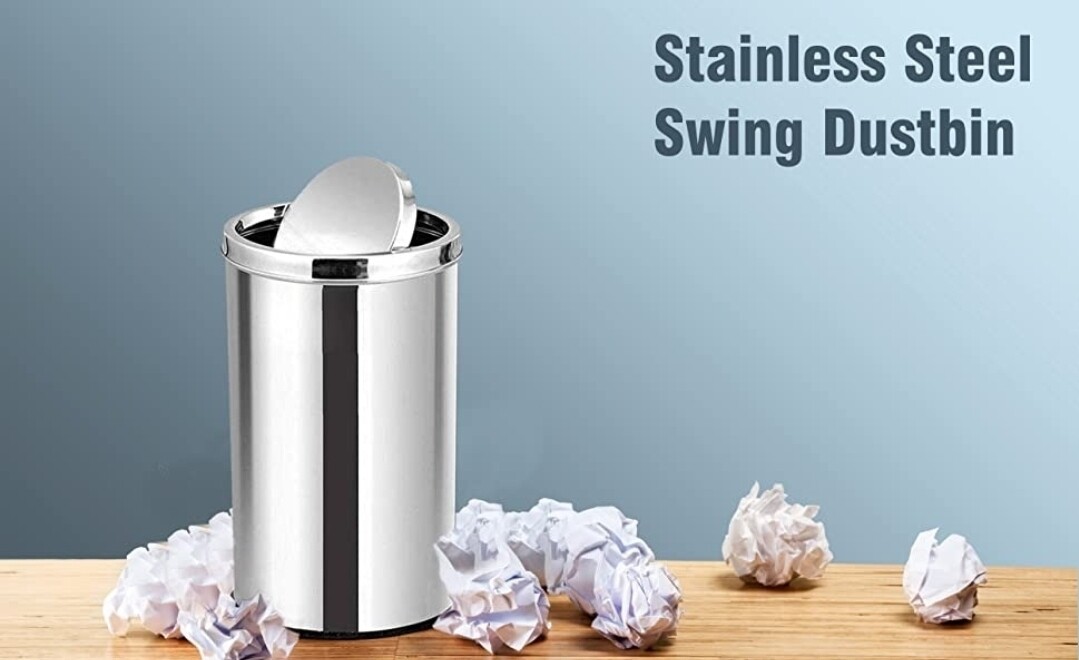 Stainless Steel 12L Swing Bin Swivel Dustbin - SSSD12L