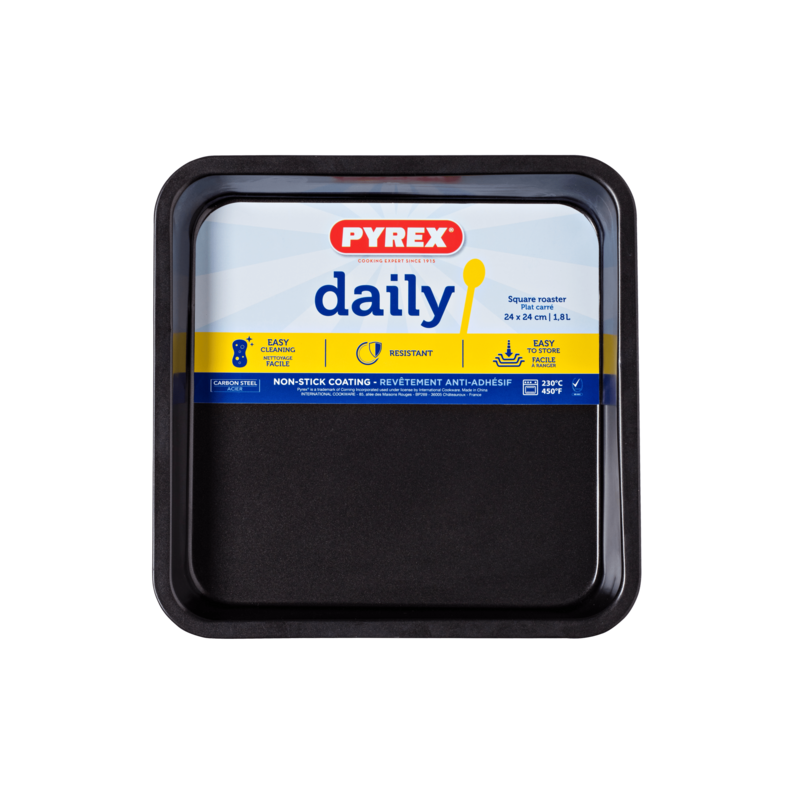 Square baking pan pyrex daily roaster 24cm x24cm