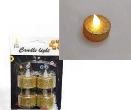 Led candle 3.5*2Cm Christmas Plastic Candle With Led Warm Light; With 3Pcs*Lr1130-1.5V Button Battery SYLZC-2322003