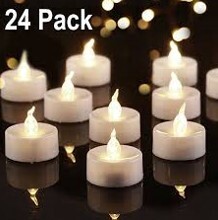 Win Win Led Candle Light No Fliker Function Each With Battery Pack Of 24  LED-CANDLEX24 