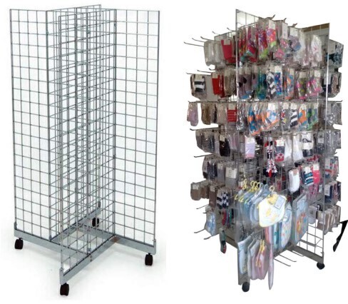 Socks &amp; tights display stand with 150pcs hooks. with wheels