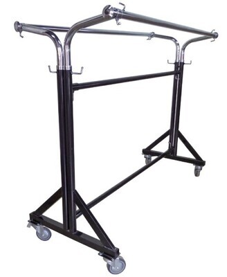 Double sided clothes display stand chrome