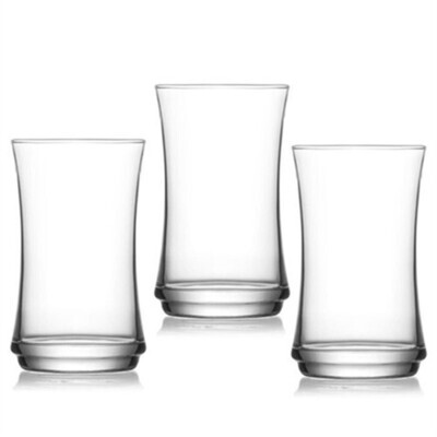 Turkish style Tea glasses chai/water/juice/glass LAV Luna set of 3