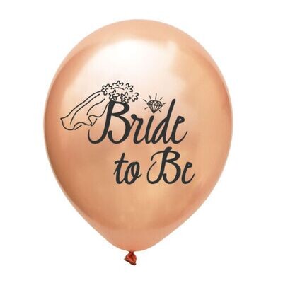 Bride to be Rose Gold Balloons 12 inches50pcs Latex Balloon for Bridal Shower Bachelorette Hen Party Decoration