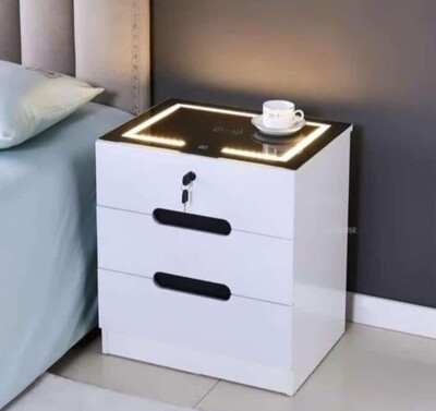 Bedside table with lighting touch screen