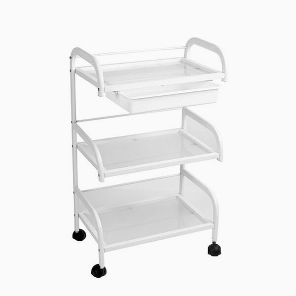Metal trolley with 3 shelves and 1 drawer WB-3403