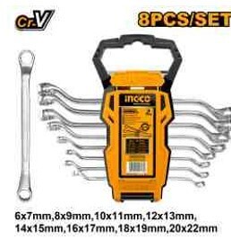 Ingco HKSPA3088 Offset Ring Spanner Set - 8-Piece Set for Precise Work