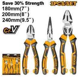 Ingco HKHLPS2832 3 Pcs high leverage pliers set