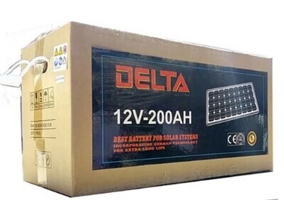 Delta Solar Sealed Lead Acid Battery With L Terminal 12V-200Ah Delta Gray 12V-200AH-DELTA