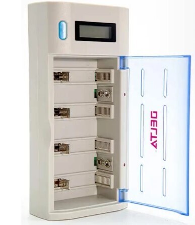 Delta Universal Battery Charger with LCD Display - Fast Charger for AA/AAA/C/D/9V - Model UC01-LCD