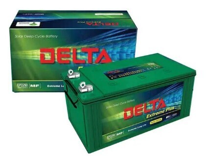 Delta Solar Deep Discharge Battery With Thicker Plate Extreme Plus EP2250