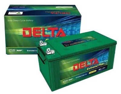 Delta solar deep discharge battery with thicker plate extreme S12V-100AH GREEN E110