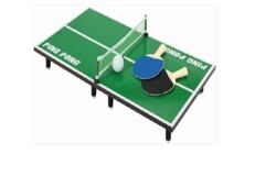 Table Top Table Tennis Set - Includes 2 Bats, Net &amp; Post, and 1 Ball (Model 180043)