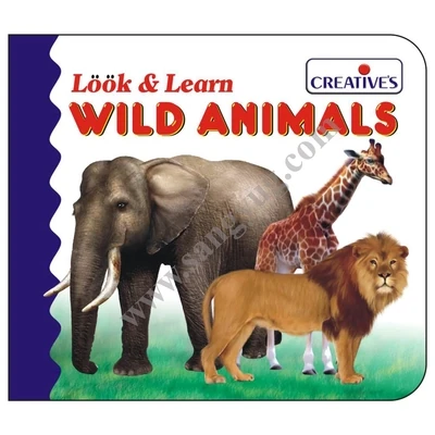 Creative look &amp; learn bord book - WILD ANIMALS 524-1