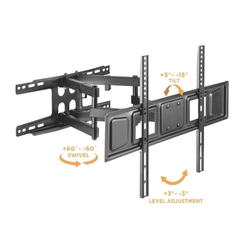 Lumi LPA63-466 Affordable Full-Motion TV Wall Mount for Double Stud