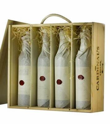 Wooden wine box 4 bottles