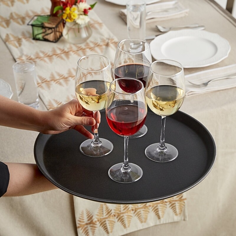 Bon Appetit Non Slip Tray Round 40cm black BA47BL