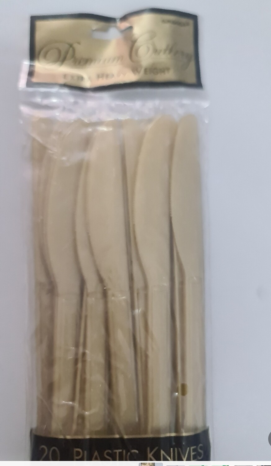 Amscan plastic party knives 20pcs in plastic bag GOLD