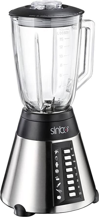 Sinbo SHB3054 Turbo Blender, 600 W, 10 speeds Control with Pulse, 0.3L Mill Cup, Automatic overheating Protection