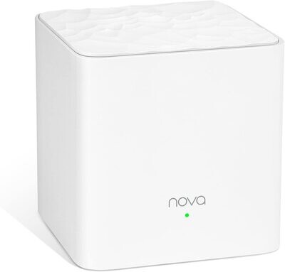 Tenda Nova Mesh WiFi System (MW3)-Up to 2000 sq.ft. Whole Home Coverage, Replaces WiFi Router and Extender, Single Add-on unit simply connects to an existing Nova Mesh WiFi network via the App, 1-pack