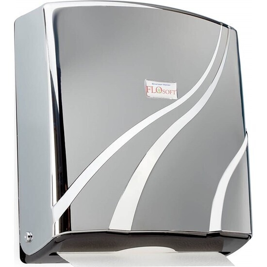 Flosoft F090 Z-Fold Paper Towel Holder 300 pcs (Silver)