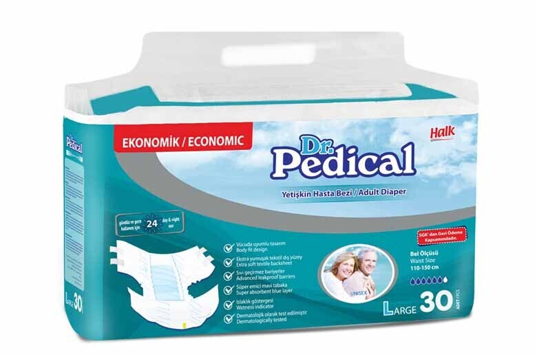 Shop effective adult diapers online Dr Pedical Adult Diaper Large 30s