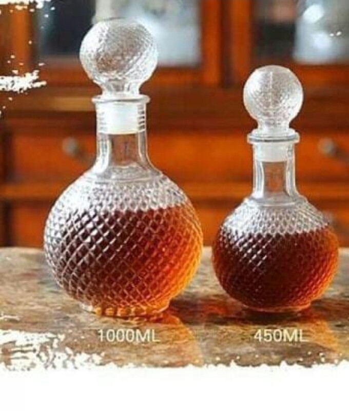 Whisky decanter set 2pcs 450Ml &amp; 1000ml