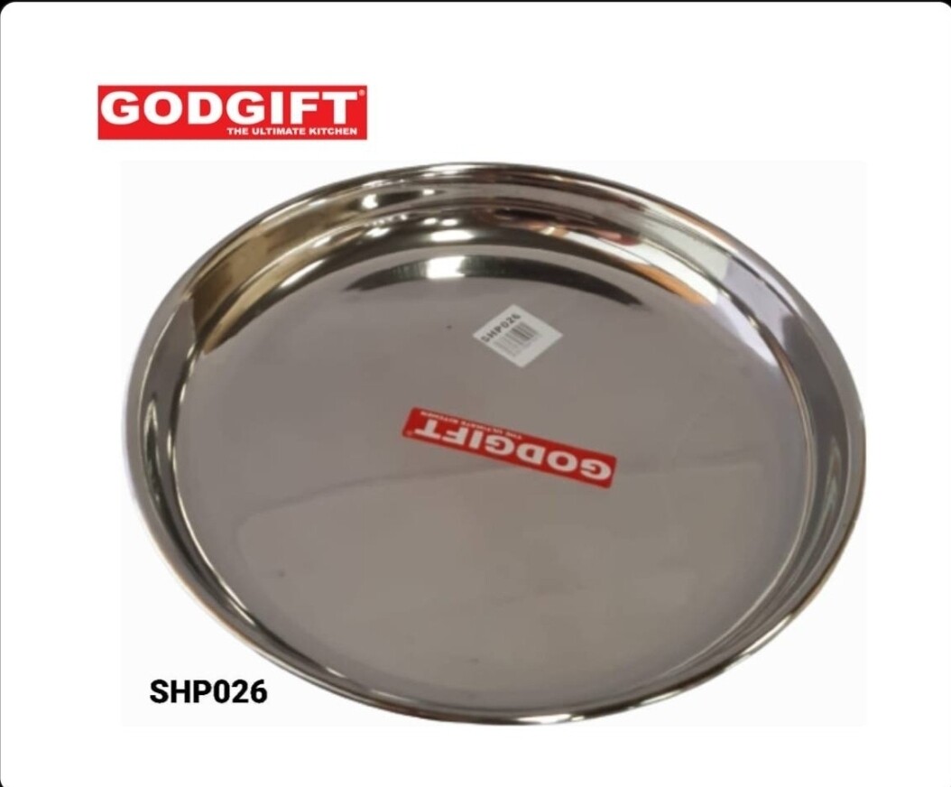 GodGift stainless steel Hawa 26m extra heavy platter plate