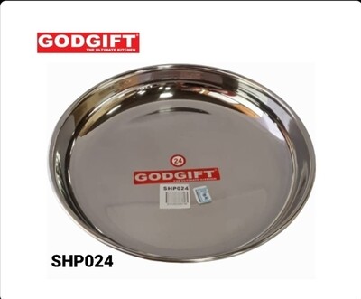 Godgift stainless steel hawa 24cm heavy platter plate
