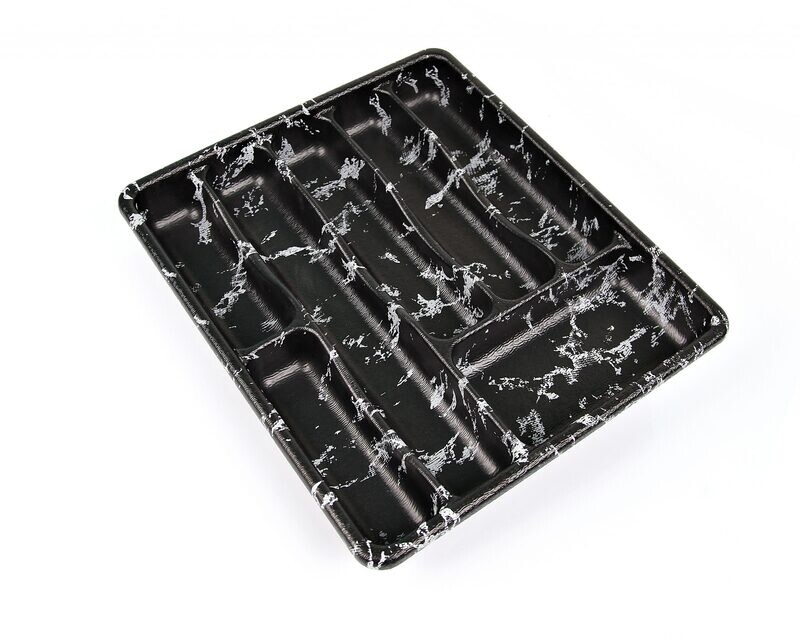 Plastic Cutlery Organizer 5section organizer black Baroness BRN-10902