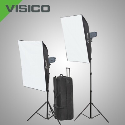 VISICO VC-300HH-II Studio Flash VCHH Softbox Kit - Perfect for Professional Photography and School Photography