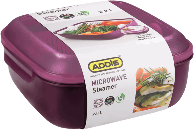 Microwave Steamer Addis 2.8L high quality Microwavable plastic