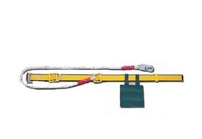 Industrial safety belt, yellow belt w/white rope  W/navy blue pocket in coloured gift box H-22