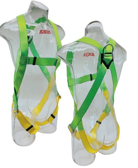 Adela Safety harness packed on a colored gift box fluorescent green &amp; yellow HS-45