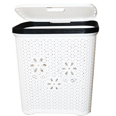 Adix Laundry Basket (Square) With Lid - Multi-Colored, High Quality