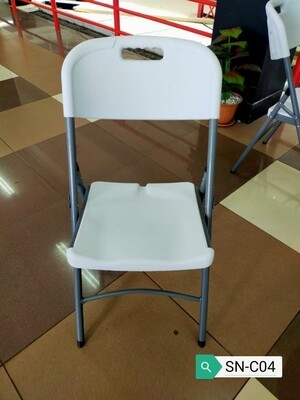 Foldable Plastic Chair with Metal Legs - SN-C04