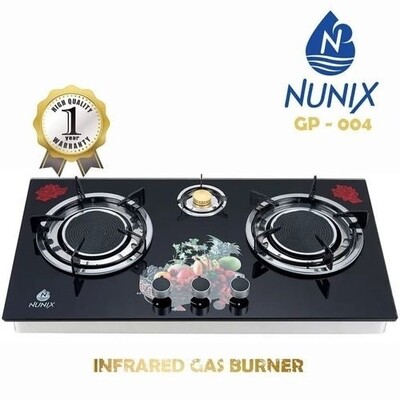 Nunix GP-004 Infra red gas cooker. 3 burners