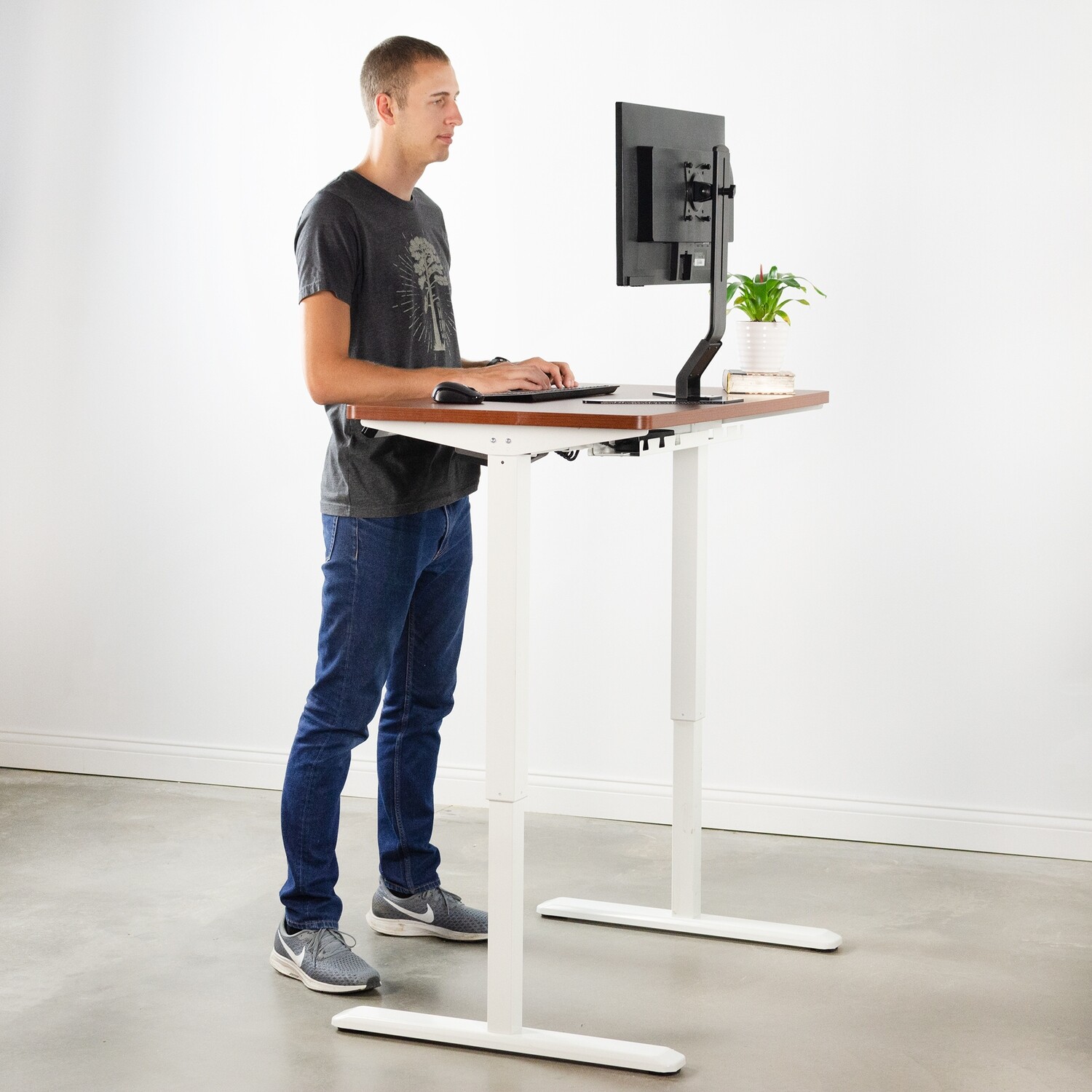 Height Adjustable Standing Desk Dual Motor with Table Top 1400x600mm